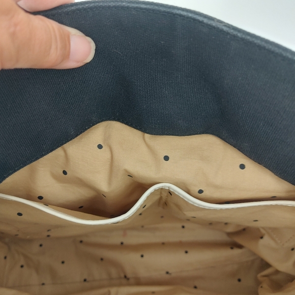 kate spade Black Canvas and White Leather Shoulder Bag - Picture 11 of 11